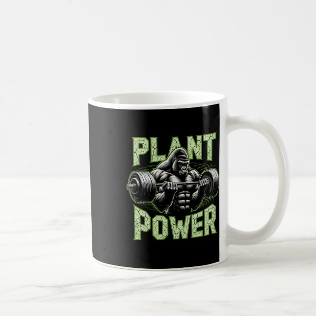 Mug Tee De Puissance plante - Gymnase Végétarienne Et  (Droite)