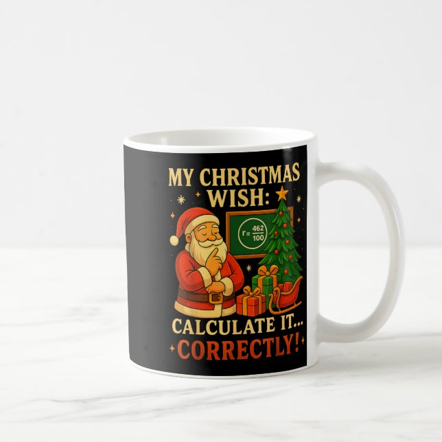 Mug Tee drôle 67 Noël Math 67 Mème – Professeur 6 7  (Droite)