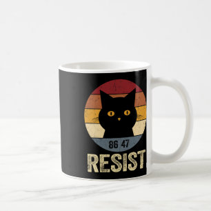 Mug Tee Résistez à Anti Trump Rétro Chat Résistez à An