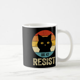 Mug Tee Résistez à Anti Trump Rétro Chat Résistez à An