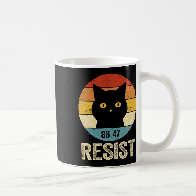 Mug Tee Résistez à Anti Trump Rétro Chat Résistez à An (Droite)