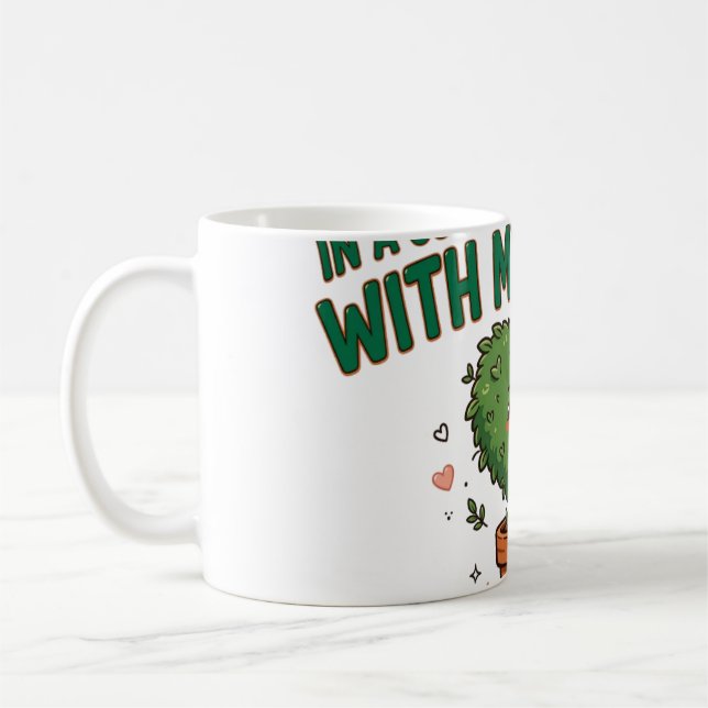 Mug Tee-shirt 'Dans une relation engagée avec mes plan (Gauche)