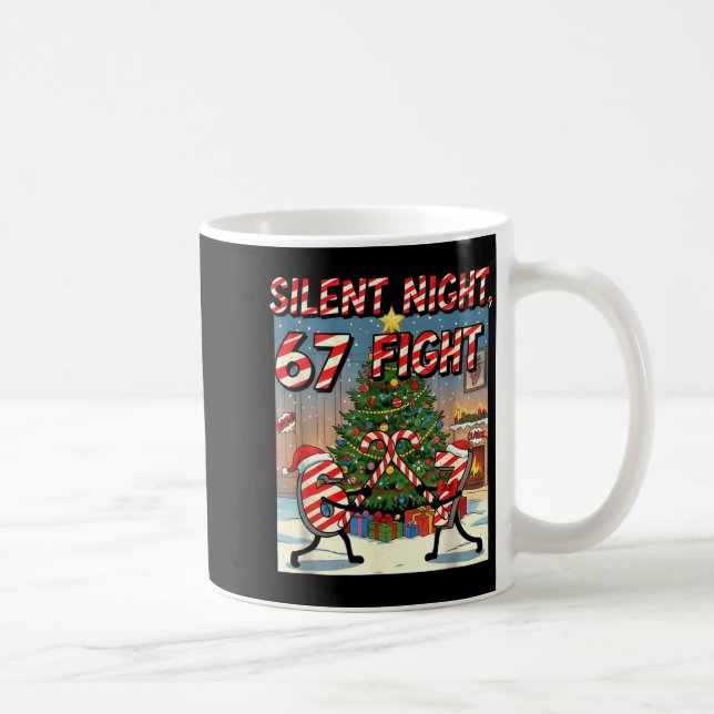Mug Tee-shirt de dessin animé de Noël de combat de nui (Droite)