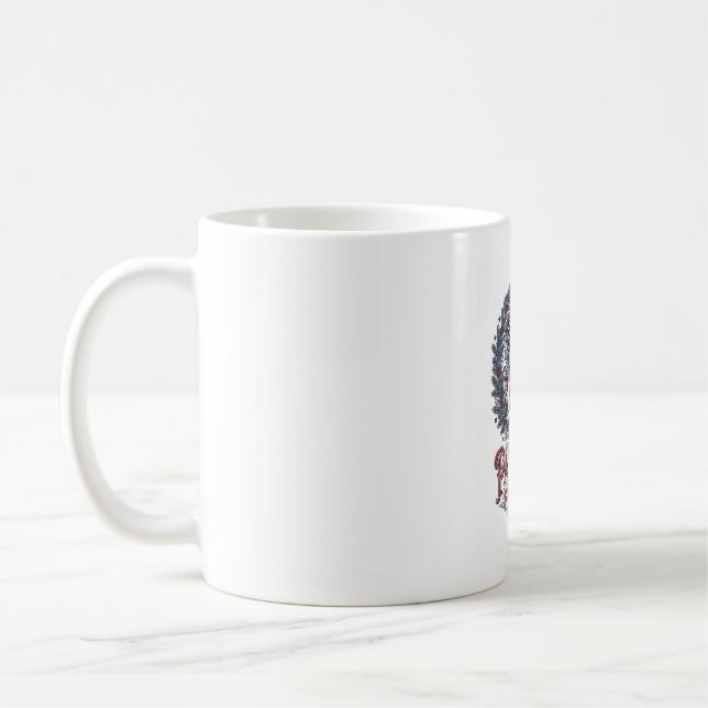 Mug Tee-shirt graphique vectoriel de Noël patriotique (Gauche)