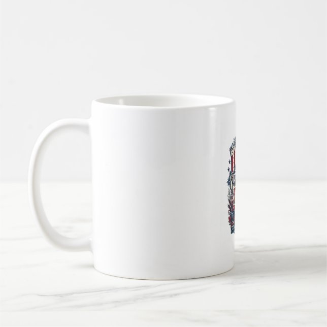 Mug Tee-shirt graphique vectoriel de récolte automnale (Gauche)