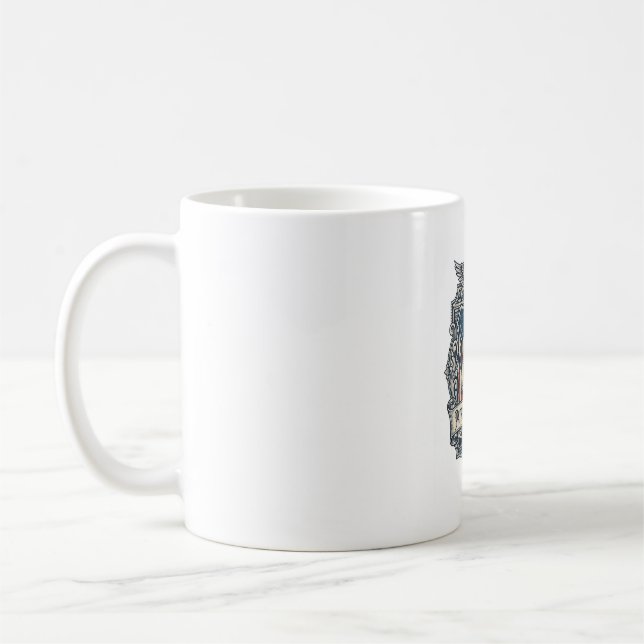 Mug Tee-shirt graphique vectoriel du club de lecture p (Gauche)