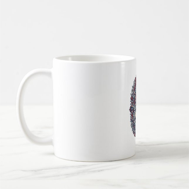 Mug Tee-shirt graphique vectoriel Jardin printanier pa (Gauche)