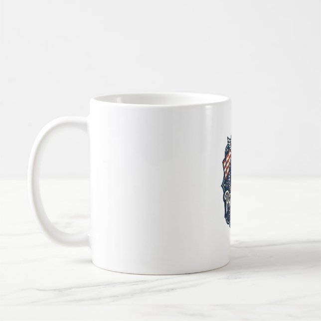 Mug Tee-shirt graphique vectoriel nuit de feu patrioti (Gauche)