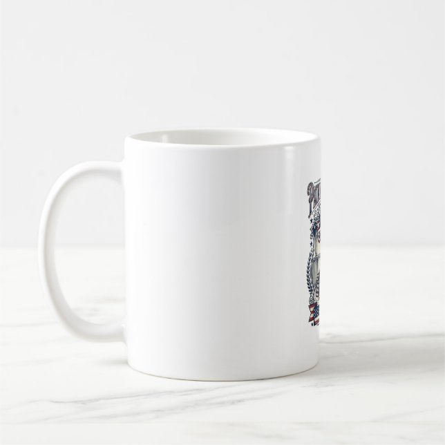 Mug Tee-shirt graphique vectoriel Patriotic Porch Book (Gauche)