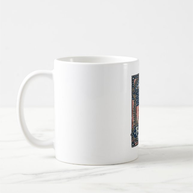 Mug Tee-shirt graphique vectoriel Retriever doré patri (Gauche)