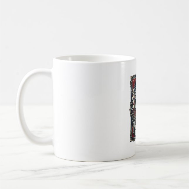 Mug Tee-shirt graphique vectoriel Stargazer patriotiqu (Gauche)