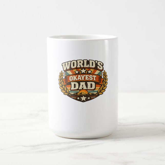 Mug Tee-shirt pour le papa le plus moyen du monde (Centre)