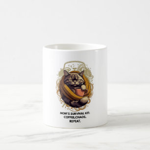 Mug Tee-shirt Powered by Sarcasm Cat 3 Heures de Som