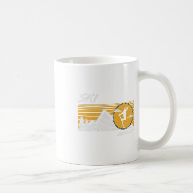 Mug Tee Ski Retro Zermatt Suisse  (Droite)
