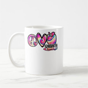 Mug Tee Tee Peace Love Kindergarten Premier Jour De L'