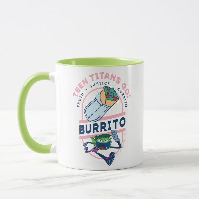 Mug Teen Titans Go ! Beast Boy "Truth Justice Burrito" (Gauche)