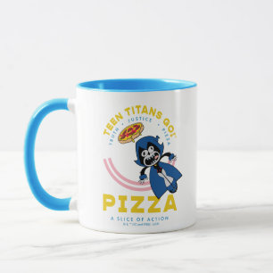 Mug Teen Titans Go ! Corbeau "Pizza de la Justice Véri
