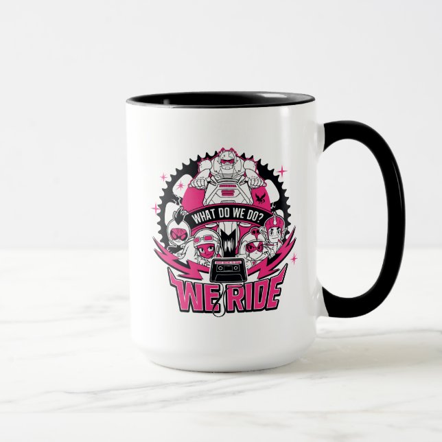 Mug Teen Titans Go! | "We Ride" Retro Moto Graphic (Droite)