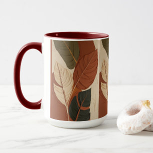 Mug Teintes de flux Peinture Abstraite de la feuille