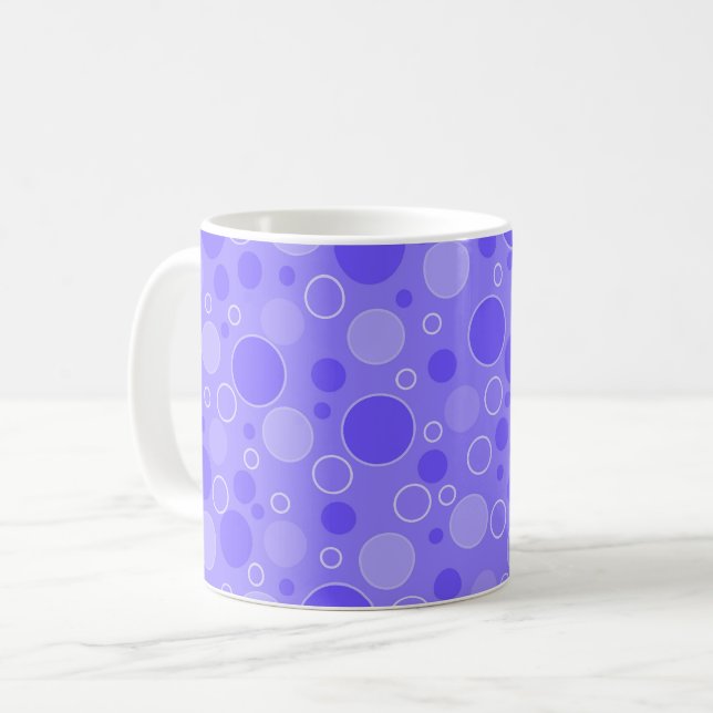 Mug Teintes violettes lilas avec des pois dans les ann (Devant gauche)