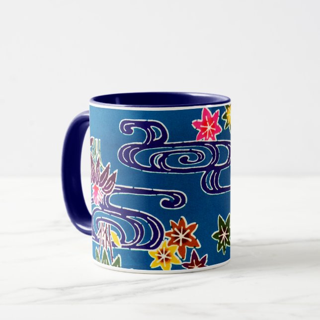 Mug Teinture d'okinawaïen japonaise (Bingata) (Devant gauche)
