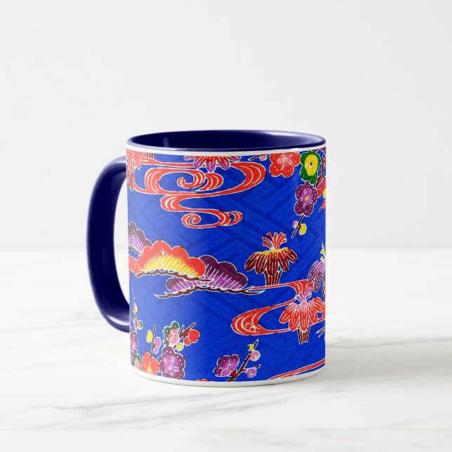 Mug Teinture d'okinawaïen japonaise (Bingata) (Devant gauche)