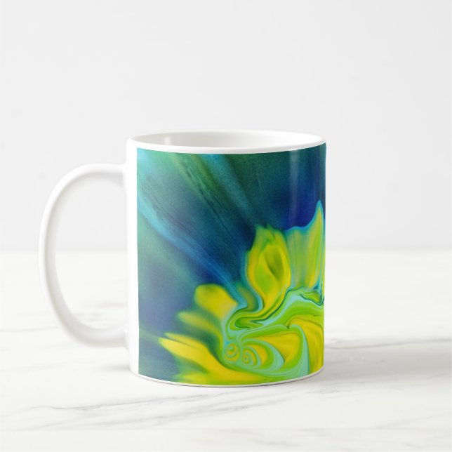 Mug Teinture Tie Dye Bleue et Jaune (Gauche)