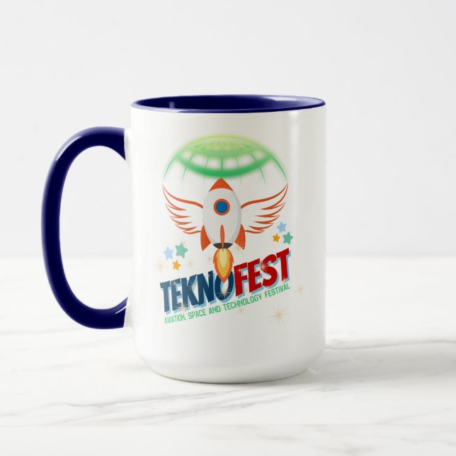 Mug TEKNOFEST Conception de fusée - Aviation et Techno (Gauche)