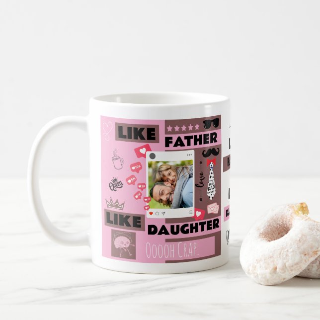Mug "Tel Père Telle Fille, Oh Mon Dieu" (Avec donut)