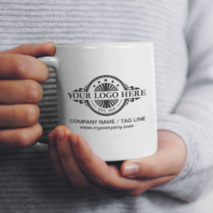 Mug Téléchargement du logo, adresse Web, entreprise pr
