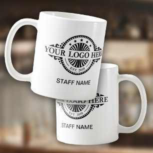 Mug Téléchargement du logo, nom du personnel, activité