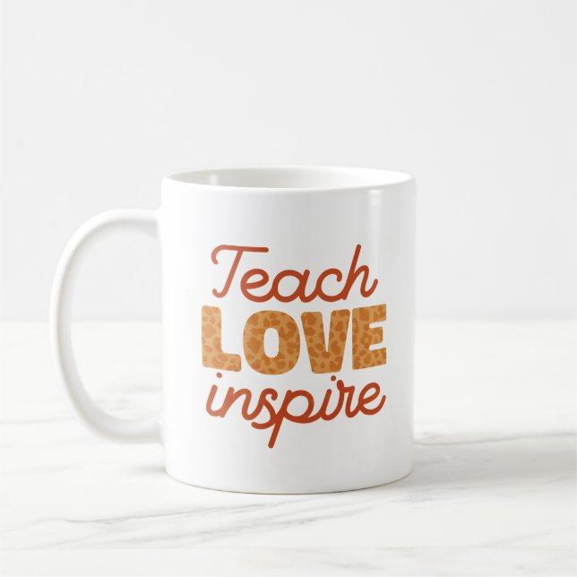 Mug Téléchargement Léopard Enseigner Amour Inspirer Ty (Gauche)