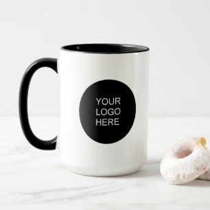 Mug Téléchargement Simple Moderne du Logo de Votre Ent