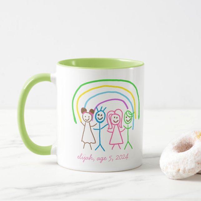 Mug Télécharger des enfants Dessiner Transformer les e (Avec donut)