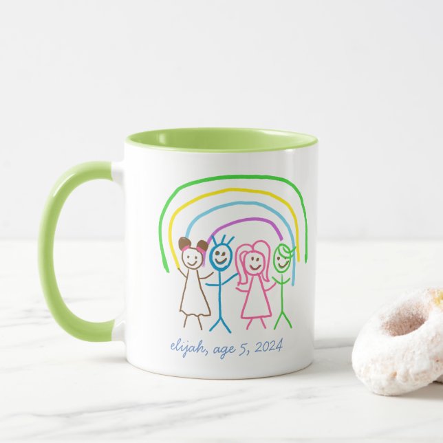 Mug Télécharger des enfants Dessiner Transformer les e (Avec donut)