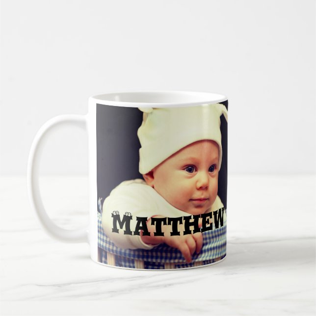 Mug Télécharger la photo de bébé/ enfant (Gauche)