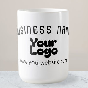 Mug Télécharger le logo Retro-Modern Blanc & Noir (mod