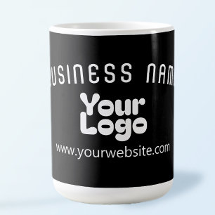 Mug Télécharger le logo Rétro-Moderne Noir & Blanc (mo