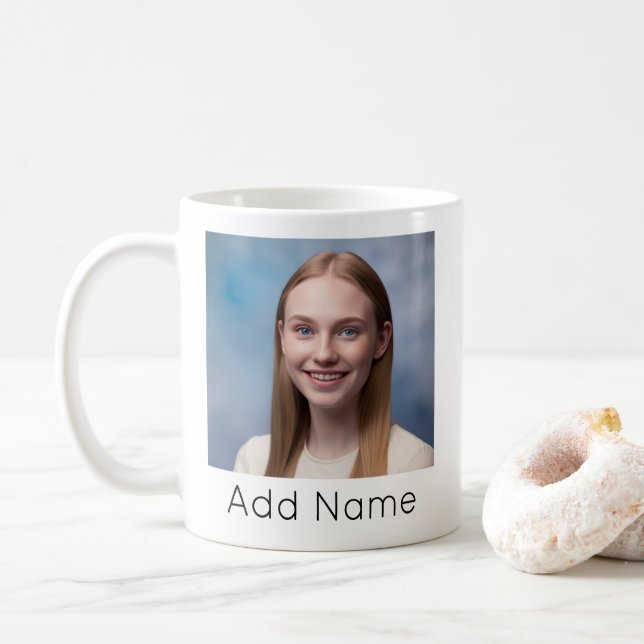 Mug télécharger photo personnalisée Photo et nom perso (Avec donut)