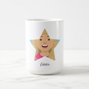 Mug Téléchargez votre superstar, forme étoile