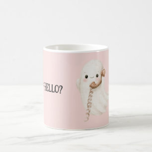 Mug Téléphone Bonjour Fantôme Rose