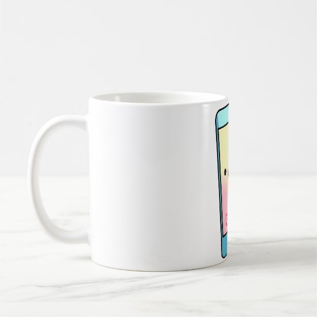 Mug Téléphone intelligent Kawaii (Gauche)
