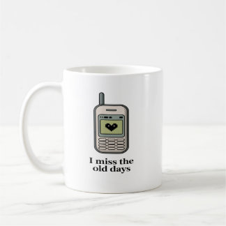 Mug Téléphone Mobile Rétro Ancien – Je Regrette le Tem