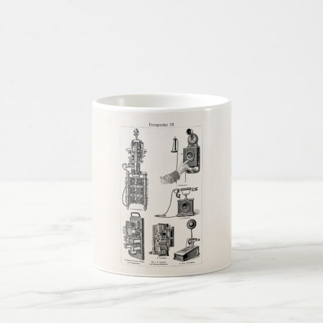 Mug Téléphones de téléphone d'illustration de (Centre)