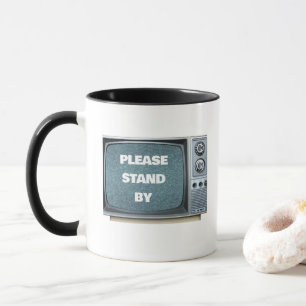 Mug Télévision vintage, Statique, S'Il Vous Plaît Teni