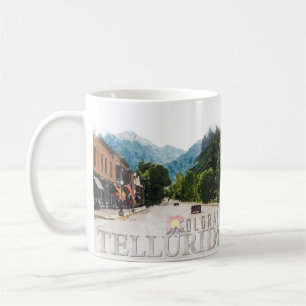 Mug Telluride Colorado Ski Mountains Aquarelle