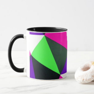 Mug Téméraire 80s Color Block Neon Green Rose Purple