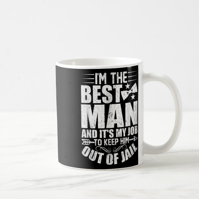 Mug Témoignage de mariage Garçons d'honneur Drôle de m (Droite)