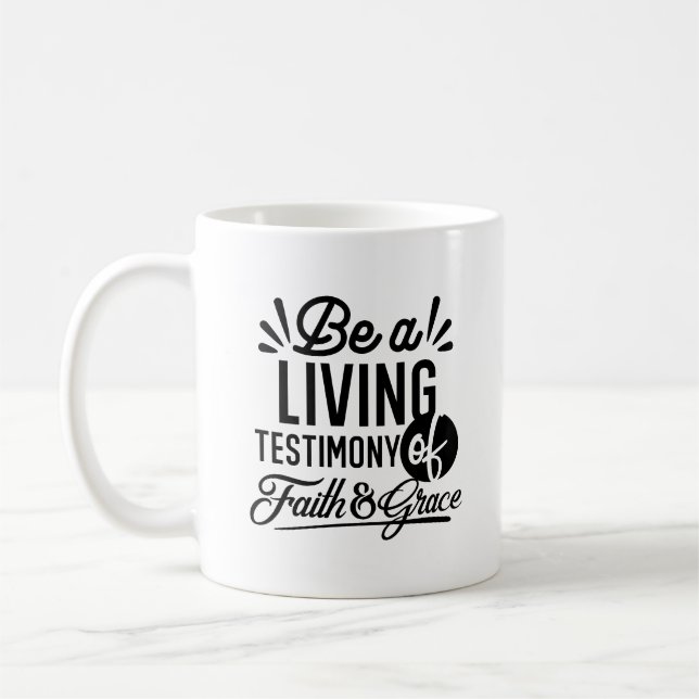 Mug Témoignage Vivant Citation Biblique Motivation Chr (Gauche)
