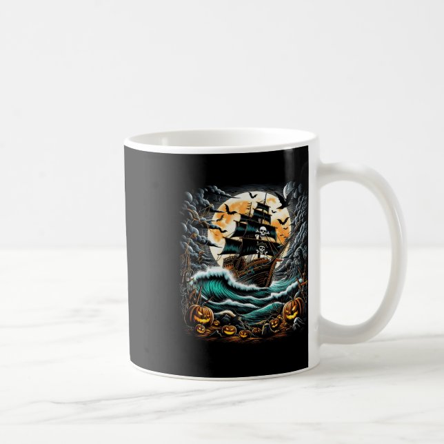 Mug Tempête de bateau pirate Halloween Bateau Capitain (Droite)